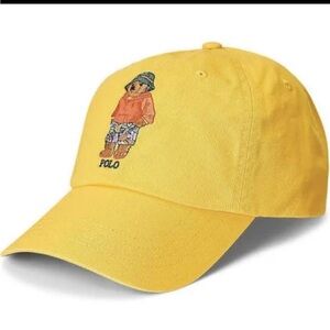 Polo by Ralph Lauren Yellow Cap with Bear Embroidery